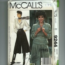 9244 DYNASTY CULOTTES, BELT, COLLAR SHIRT PATTERN 12